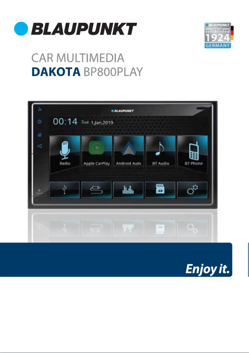 Imagen de la primera página del manual del dispositivo Dakota BP800Play