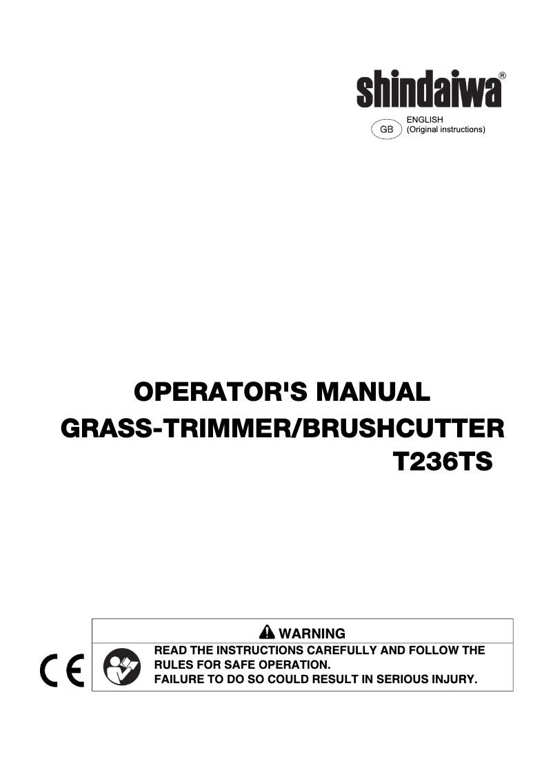Página nº 1 - Manual de usuario Shindaiwa T236TS