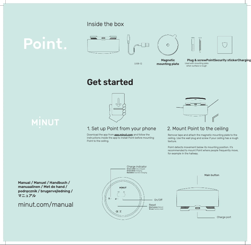 Imagen de la primera página del manual del dispositivo Point