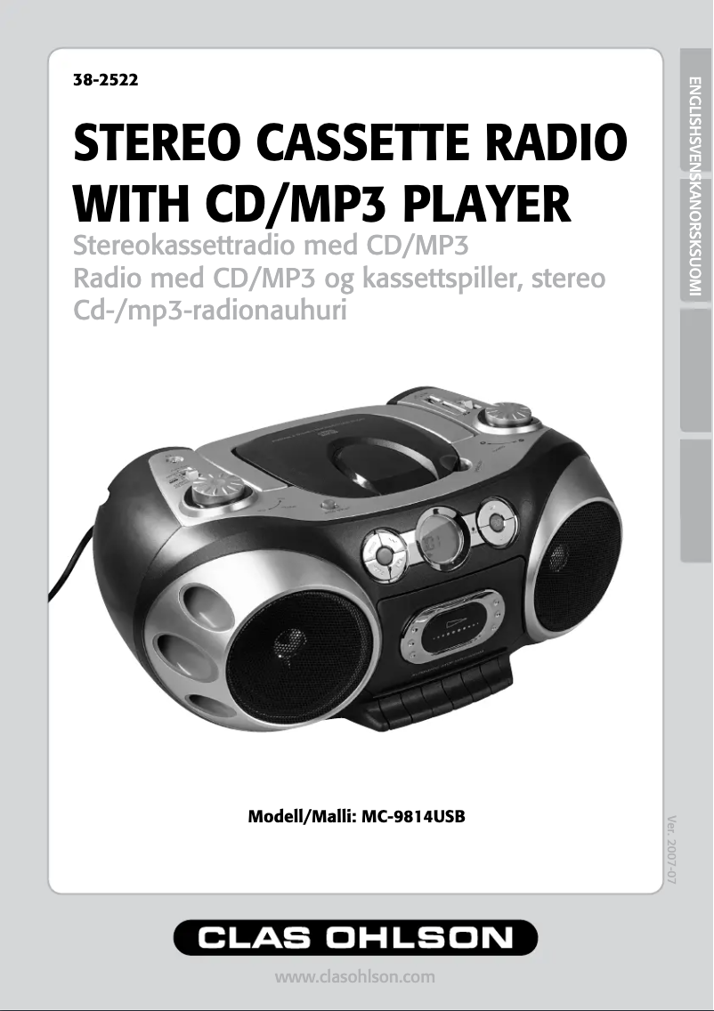 Imagen de la primera página del manual del dispositivo MC-9814USB