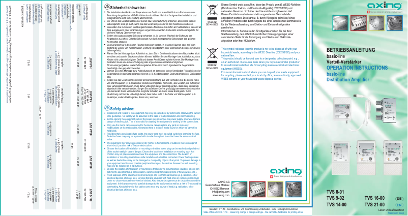 Imagen de la primera página del manual del dispositivo TVS 16