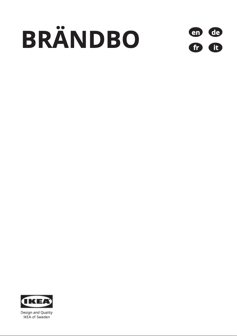 Imagen de la primera página del manual del dispositivo BRÄNDBO 405.576.57