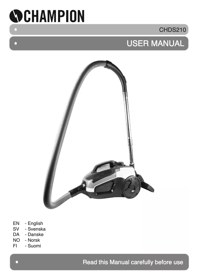 Imagen de la primera página del manual del dispositivo CHDS210