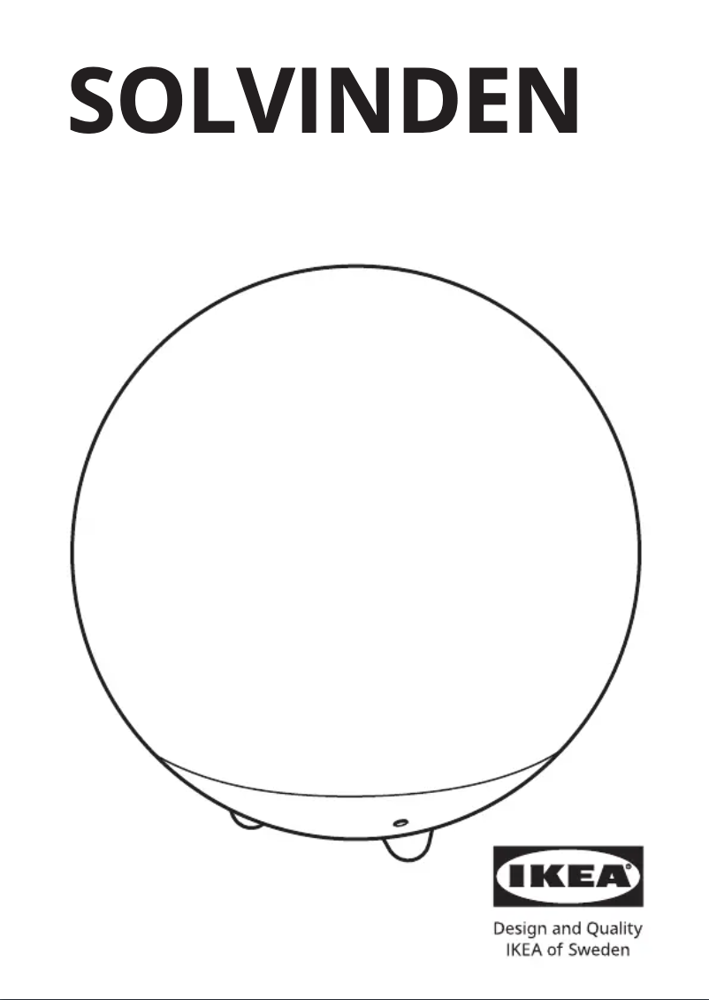 Página 1 del manual Manual de usuario Ikea SOLVINDEN 205.136.93