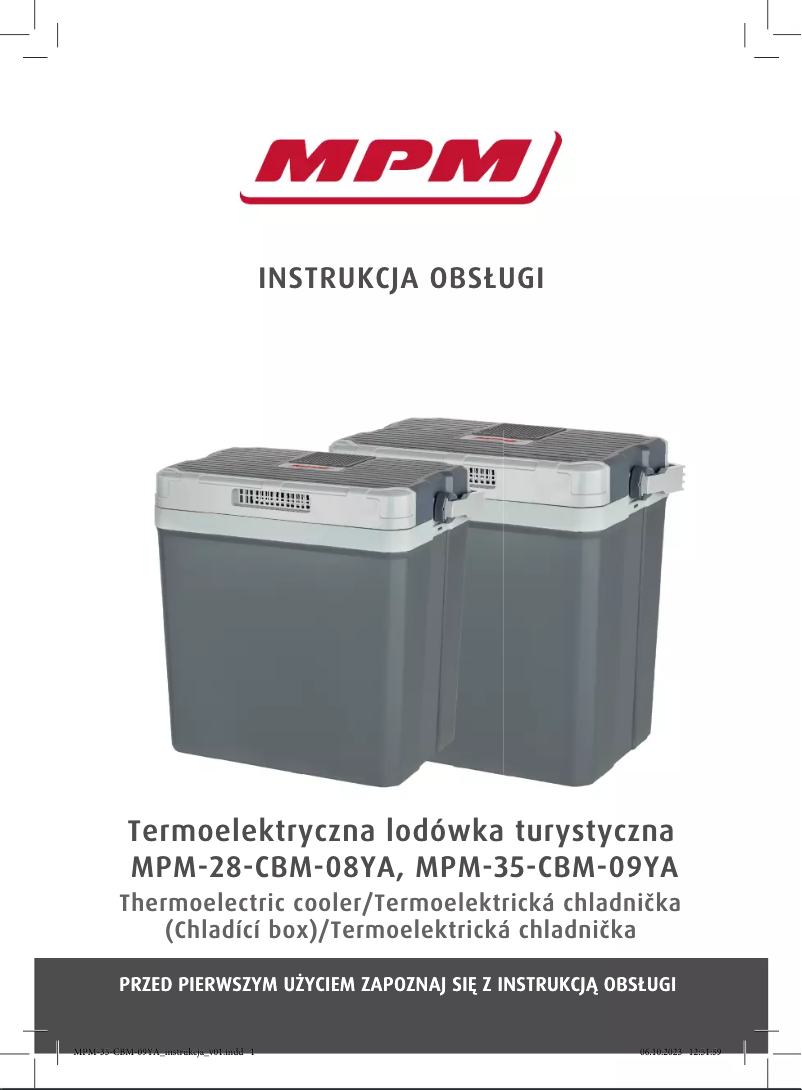 Imagen de la primera página del manual del dispositivo MPM-35-CBM-09A