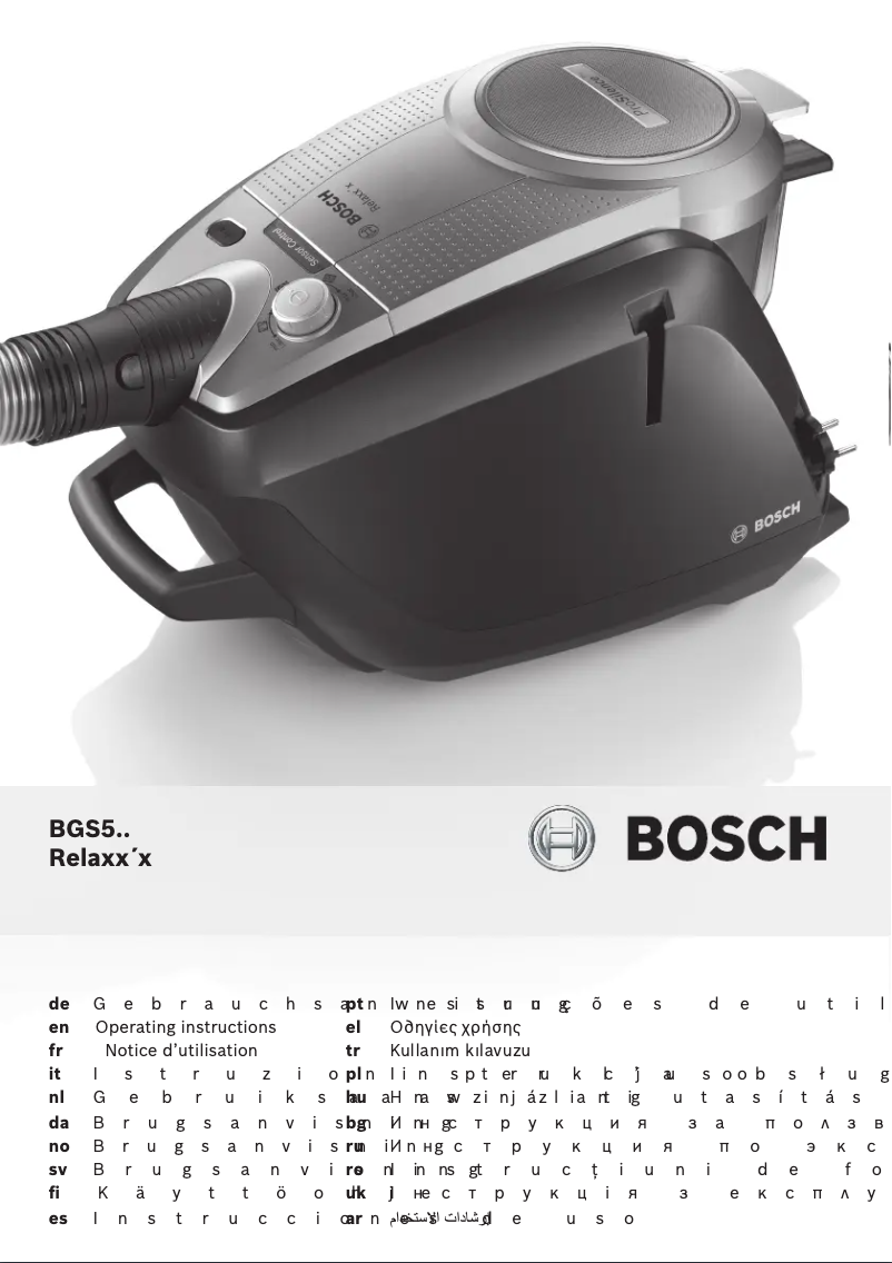 Página nº 1 - Manual de usuario Bosch Relaxx'x Prosilence Plus BGS5330A