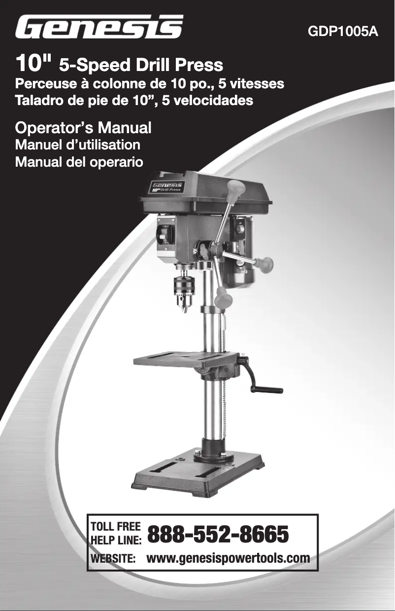 Imagen de la primera página del manual del dispositivo GDP1005A