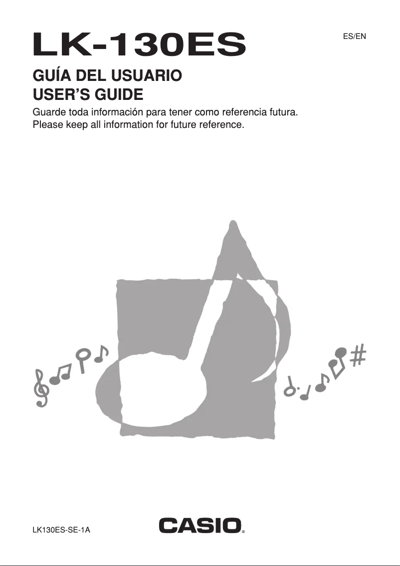 Imagen de la primera página del manual del dispositivo LK-130ES