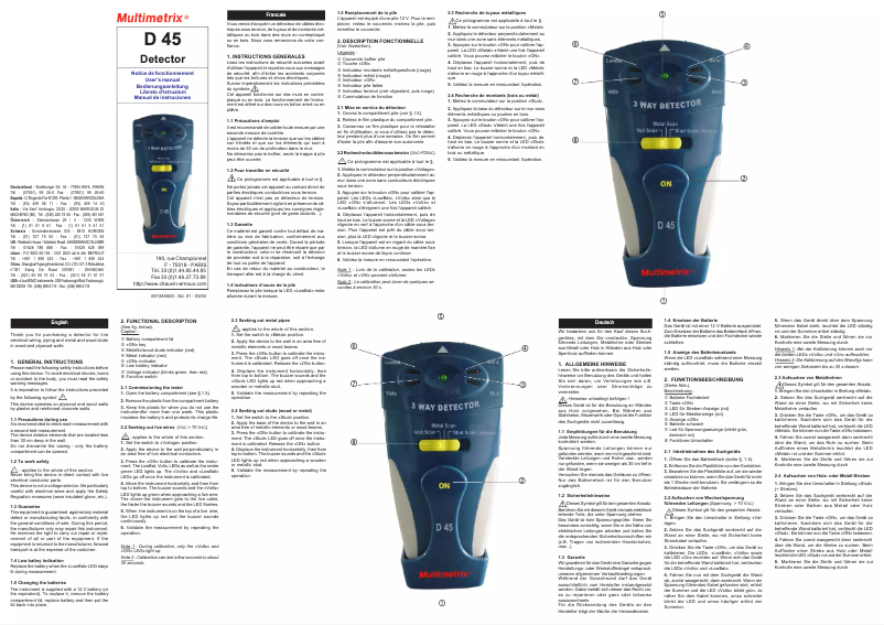 Imagen de la primera página del manual del dispositivo D45
