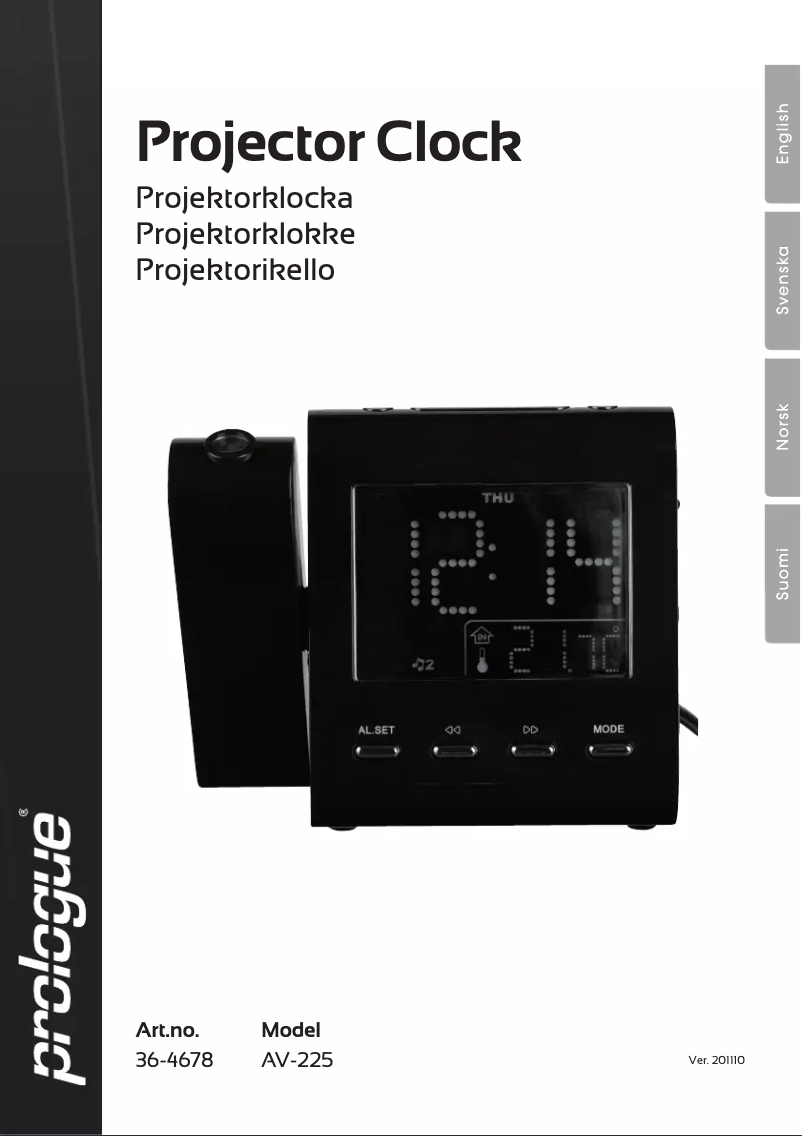 Página 1 del manual Manual de usuario Prologue AV-225