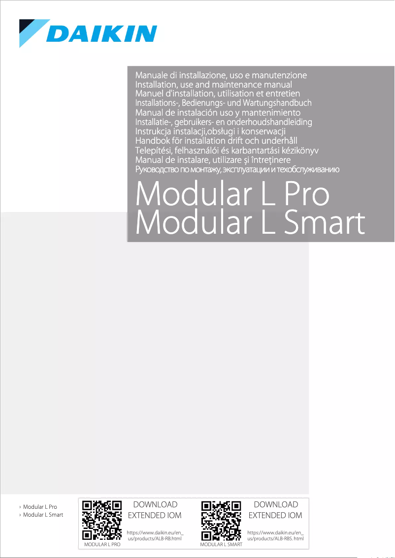 Página nº 1 - Manual de usuario Daikin ALB03RBMNADBT00