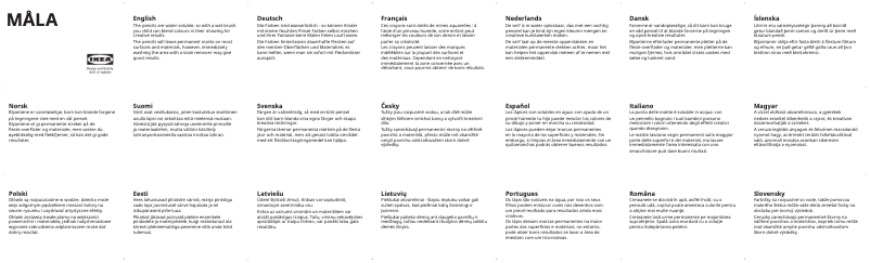 Página 1 del manual Manual de usuario Ikea MÅLA 105.659.32