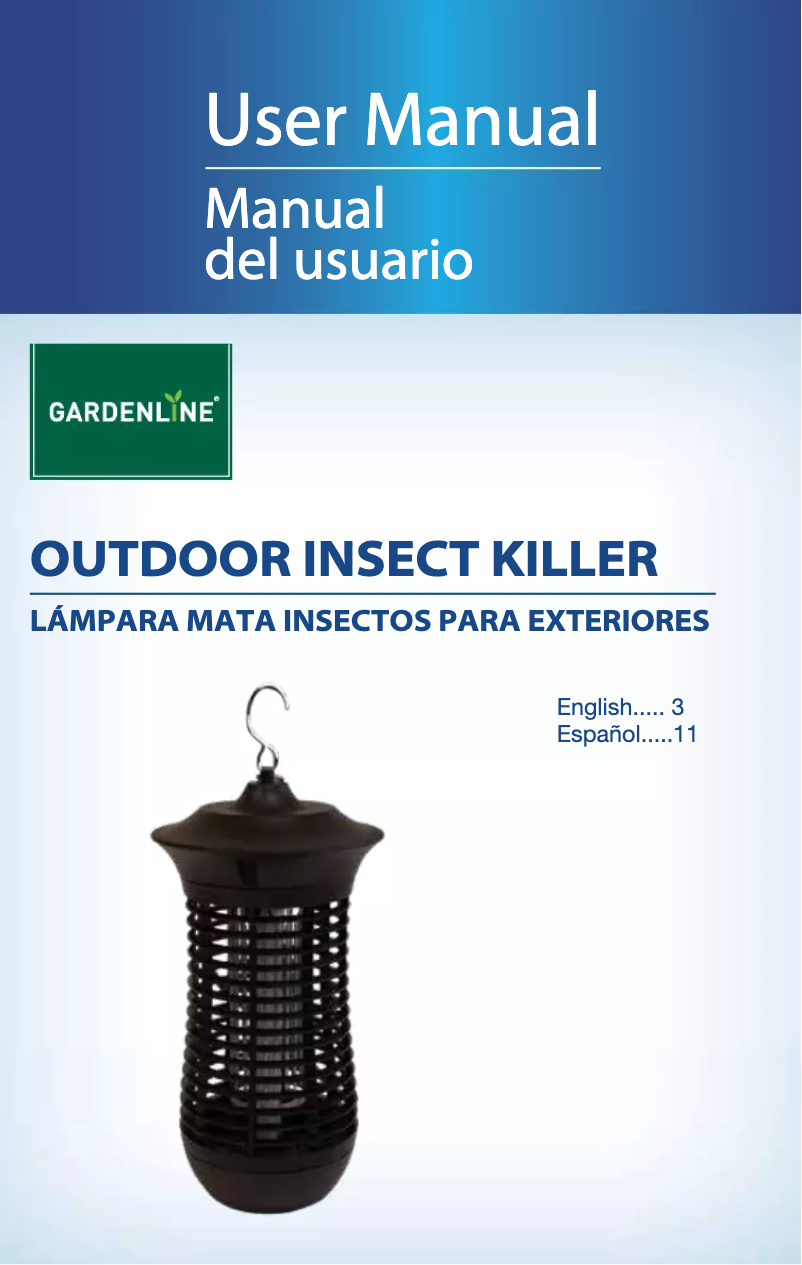 Página 1 del manual Manual de usuario Gardenline Outdoor Insect Killer 49921