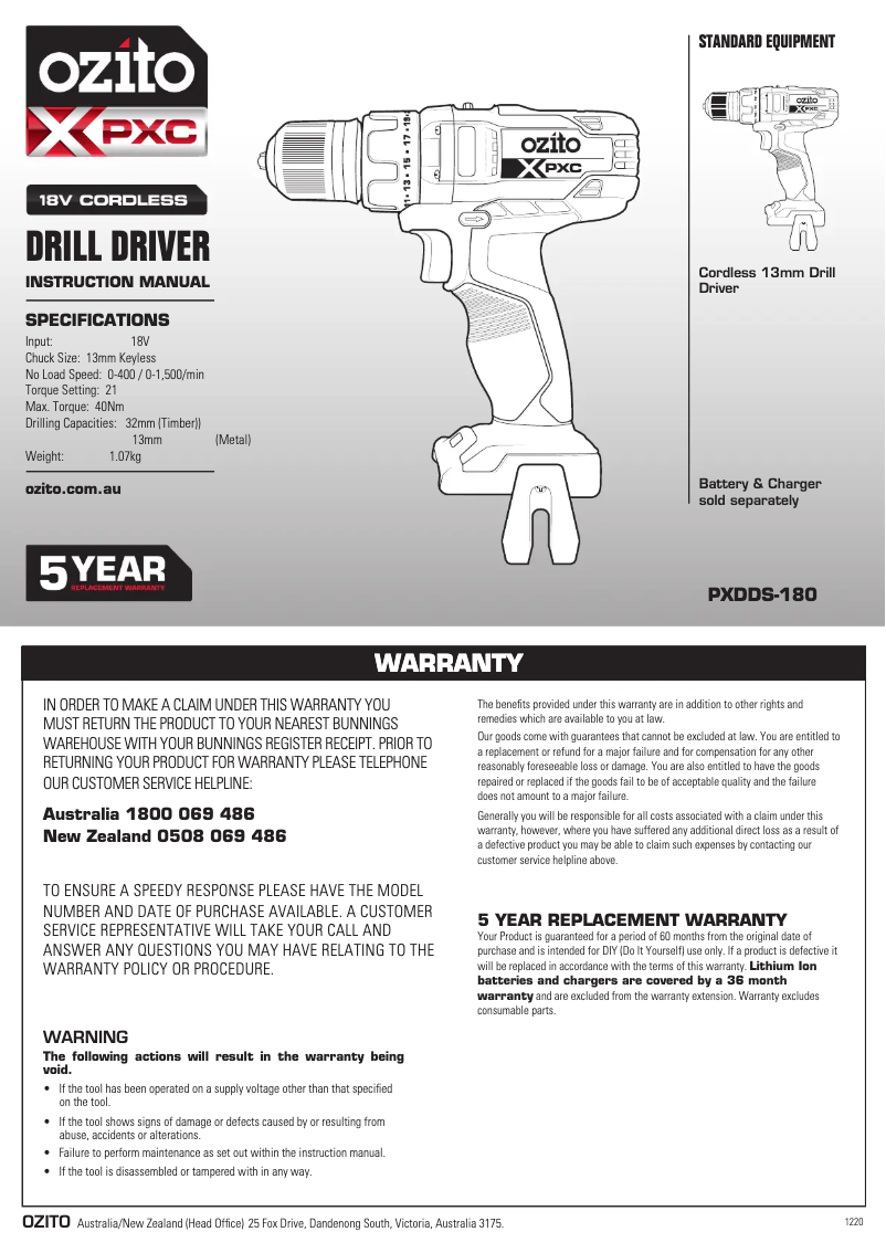 Imagen de la primera página del manual del dispositivo PXDDK-250C