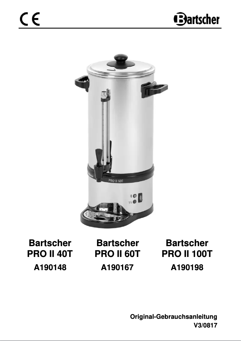 Imagen de la primera página del manual del dispositivo PRO II 60T