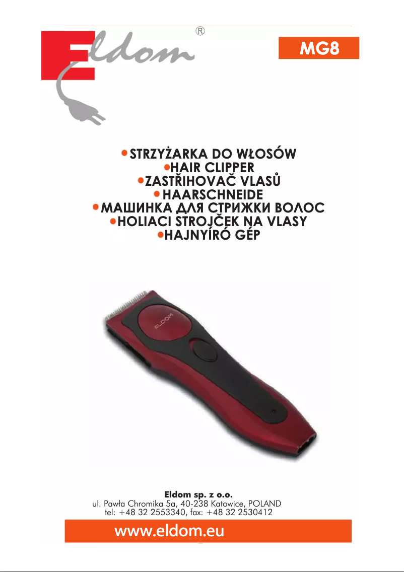 Página nº 1 - Manual de usuario Eldom MG8