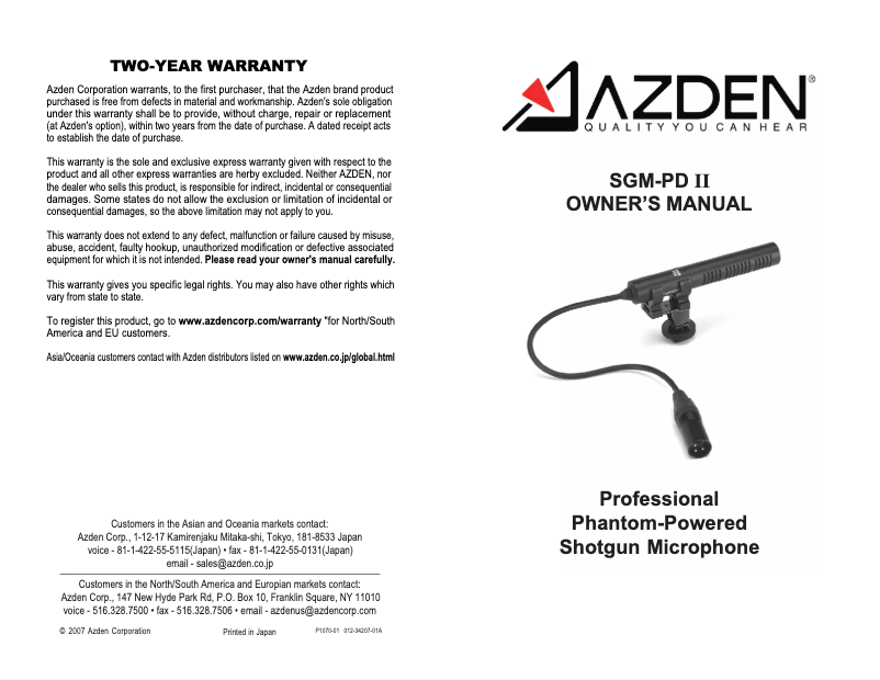 Imagen de la primera página del manual del dispositivo SGM-PDII