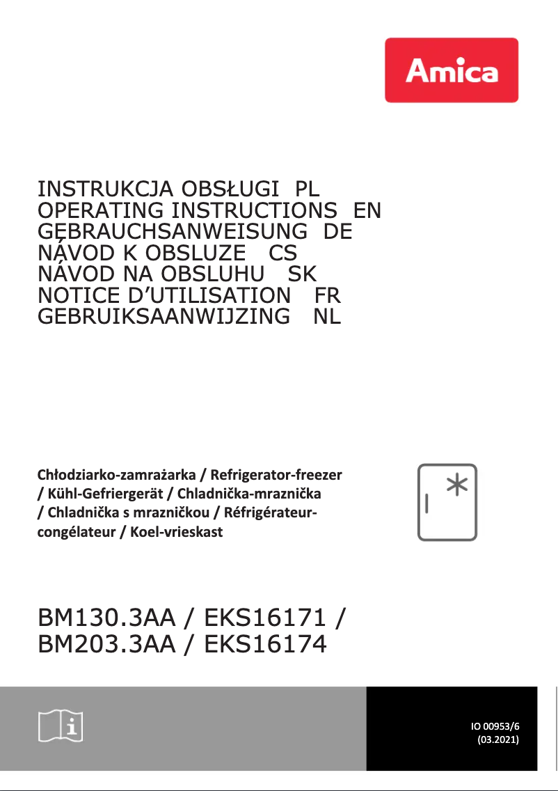 Página 1 del manual Etiqueta energética Amica BM132.3