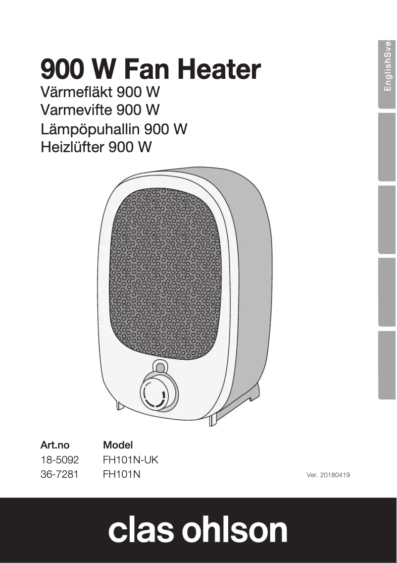 Imagen de la primera página del manual del dispositivo FH101N