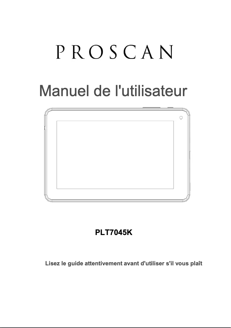 Página nº 1 - Manual de usuario Proscan PLT7045-K