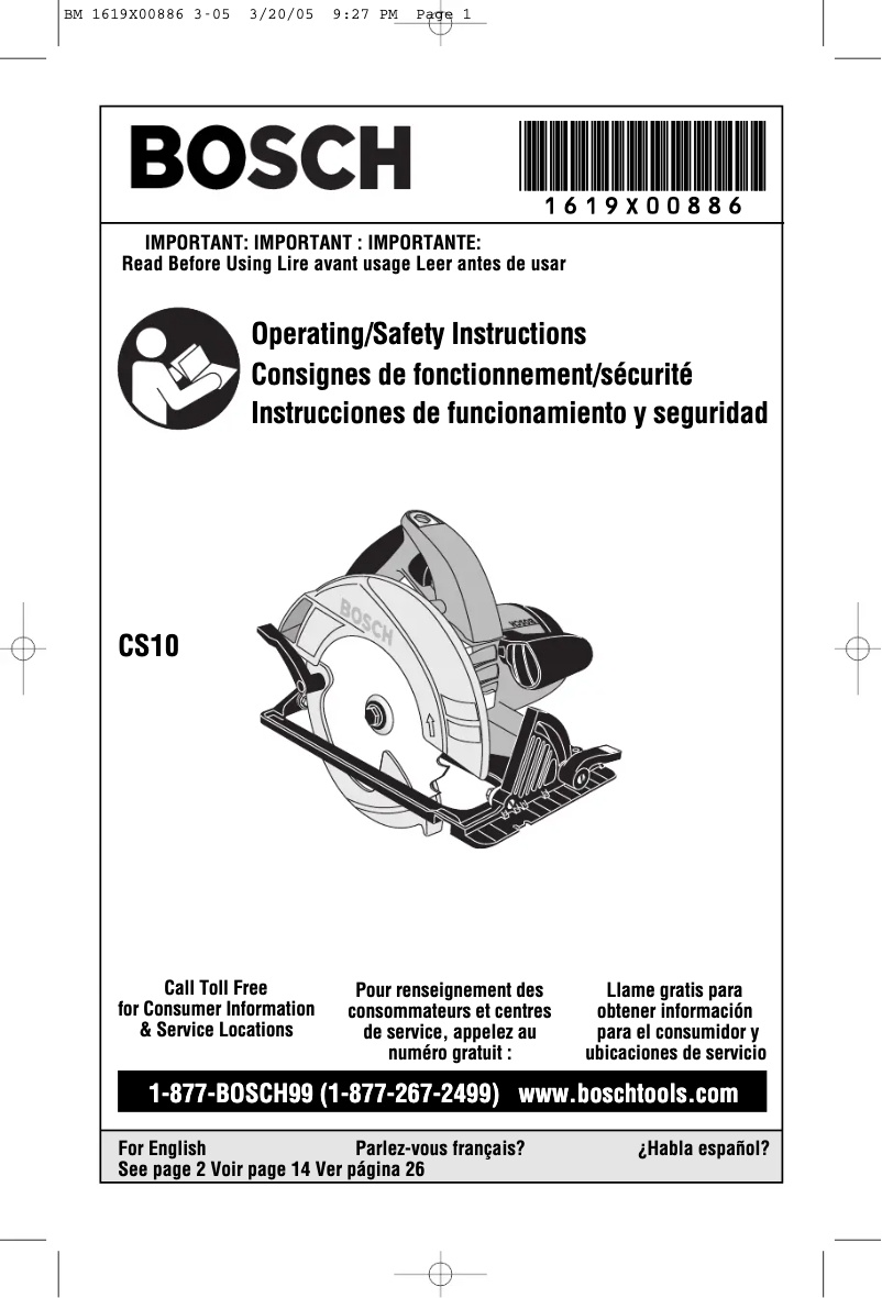 Página nº 1 - Manual de usuario Bosch CS10