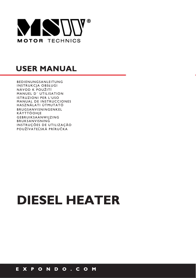 Imagen de la primera página del manual del dispositivo MSW-TW-ET20000