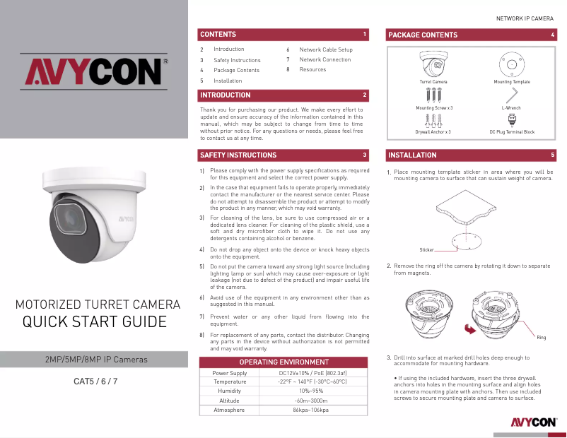 Página nº 1 - Manual de usuario Avycon AVC-NE51M