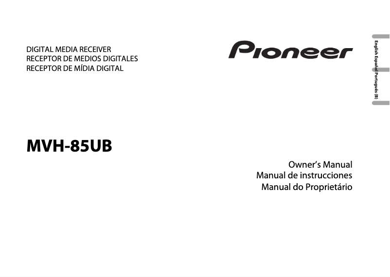 Página 1 del manual Manual de usuario Pioneer MVH-85UB
