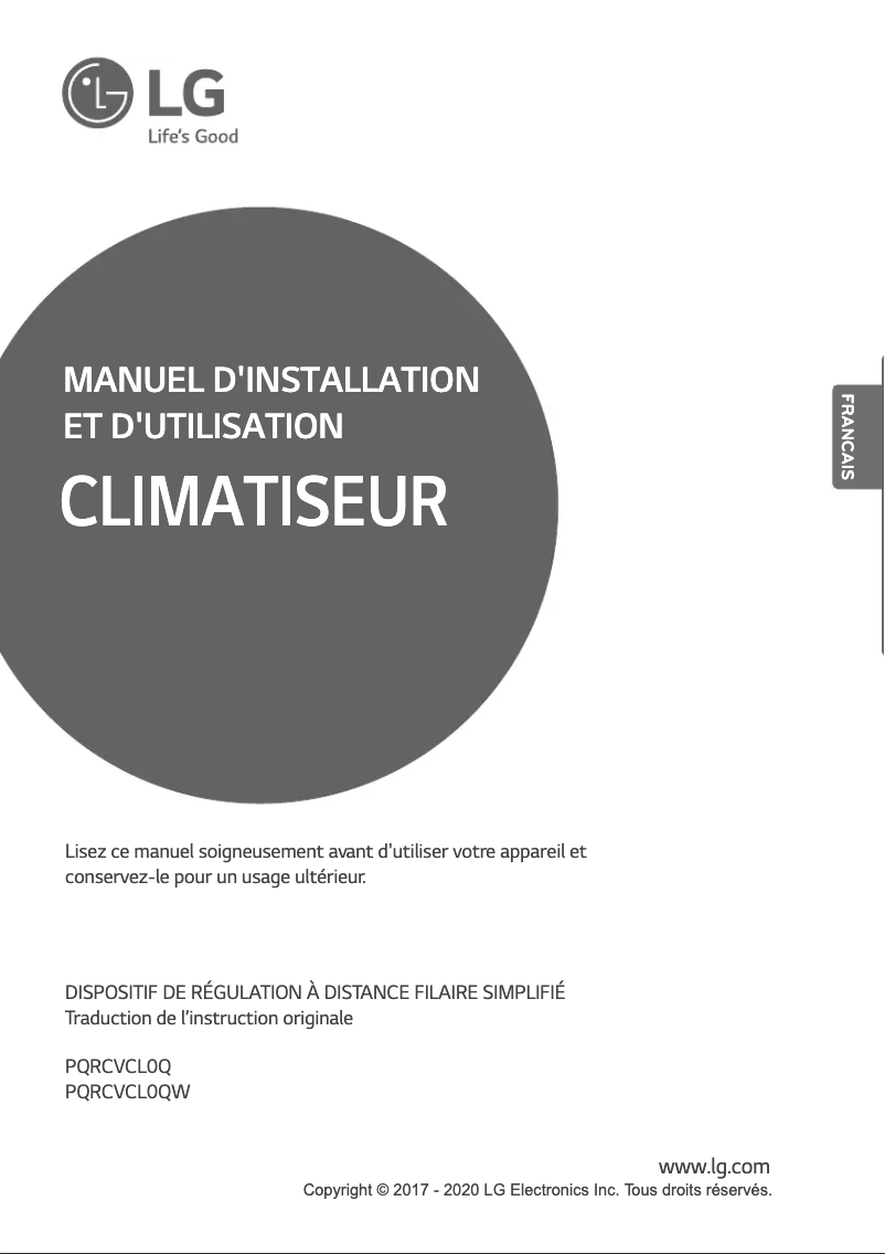 Página nº 1 - Manual de usuario LG PQRCVCL0Q