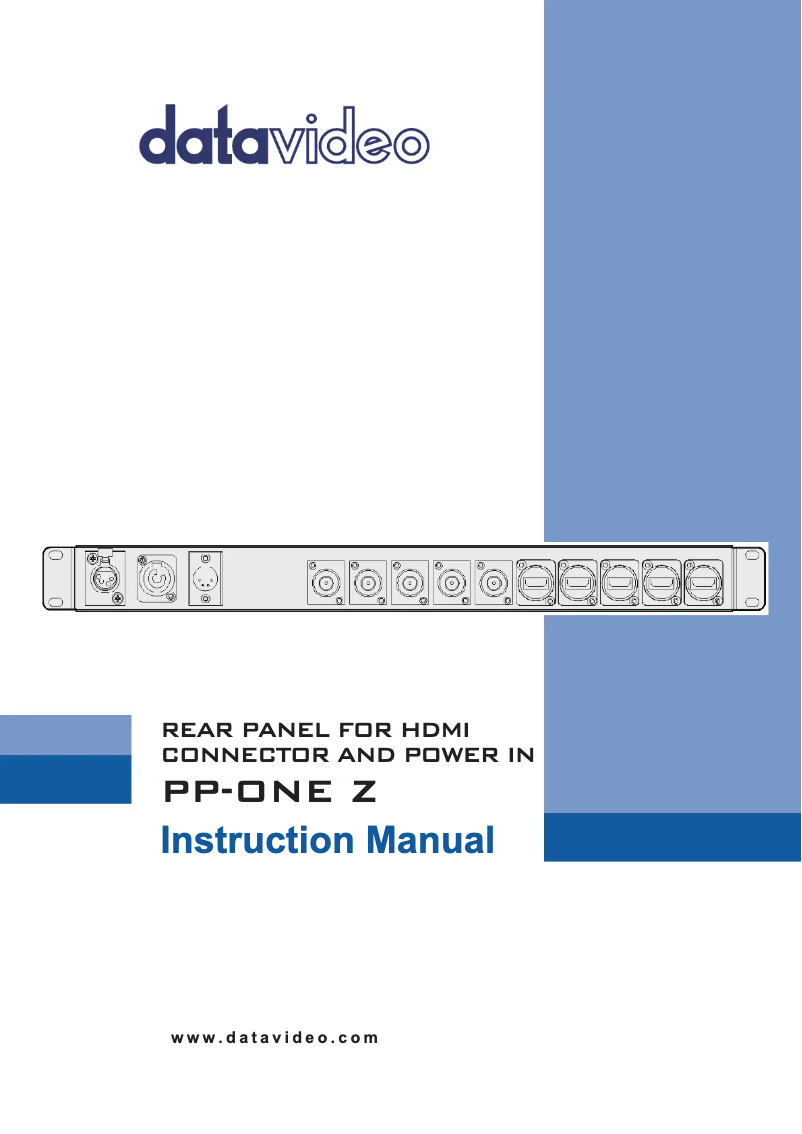 Página 1 del manual Manual de usuario DataVideo PP-ONE Z