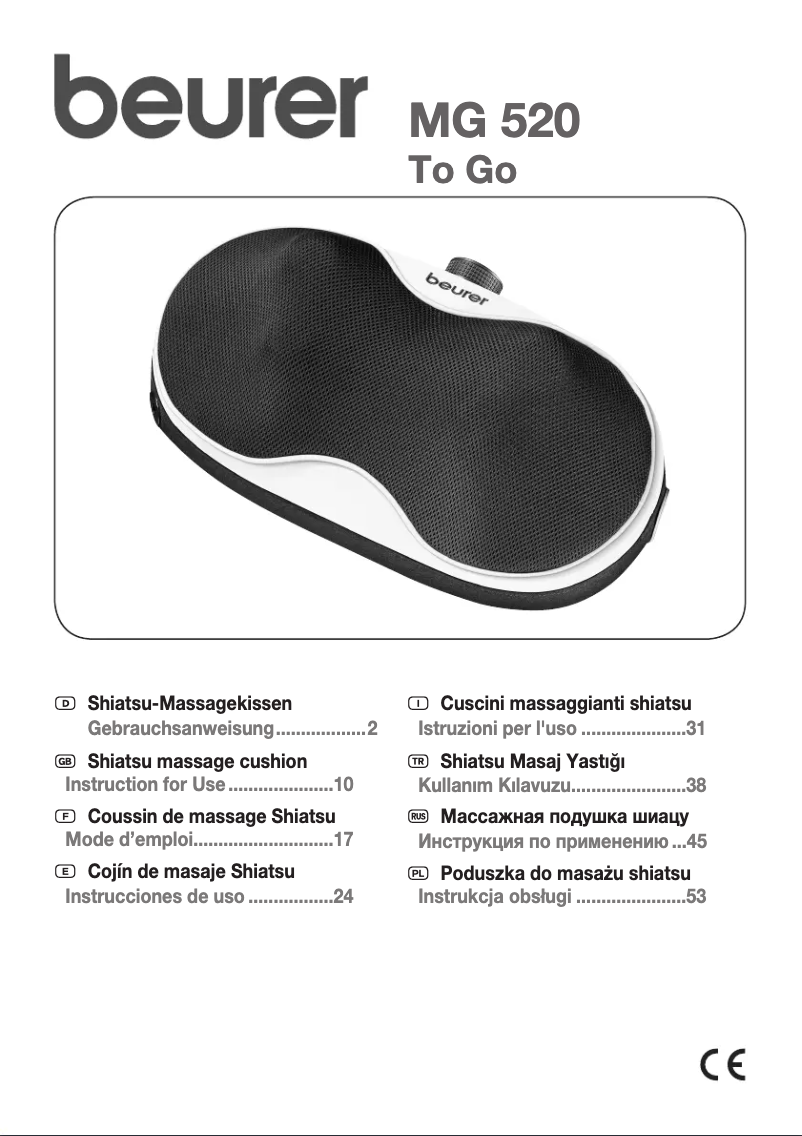 Imagen de la primera página del manual del dispositivo MG 520