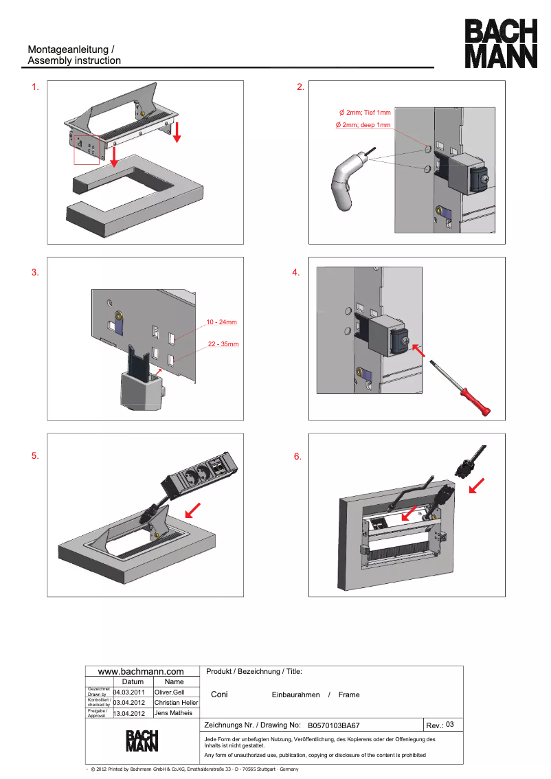 Imagen de la primera página del manual del dispositivo CONI