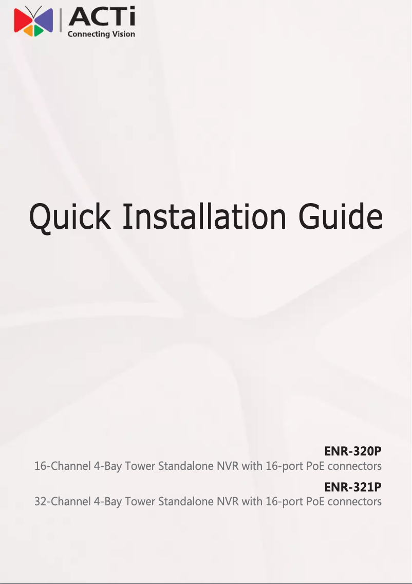 Imagen de la primera página del manual del dispositivo ENR-320P