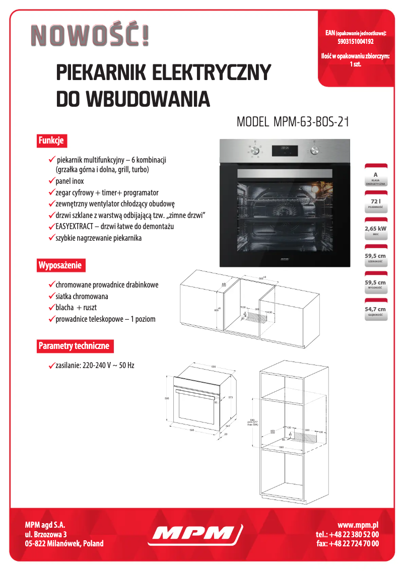 Imagen de la primera página del manual del dispositivo MPM-63-BOS-21