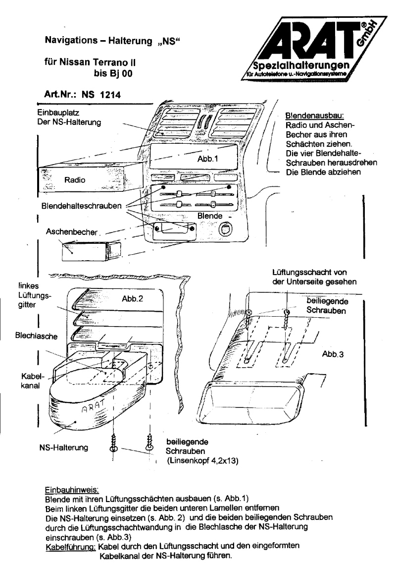 Página 1 del manual Manual de usuario Arat NS1214