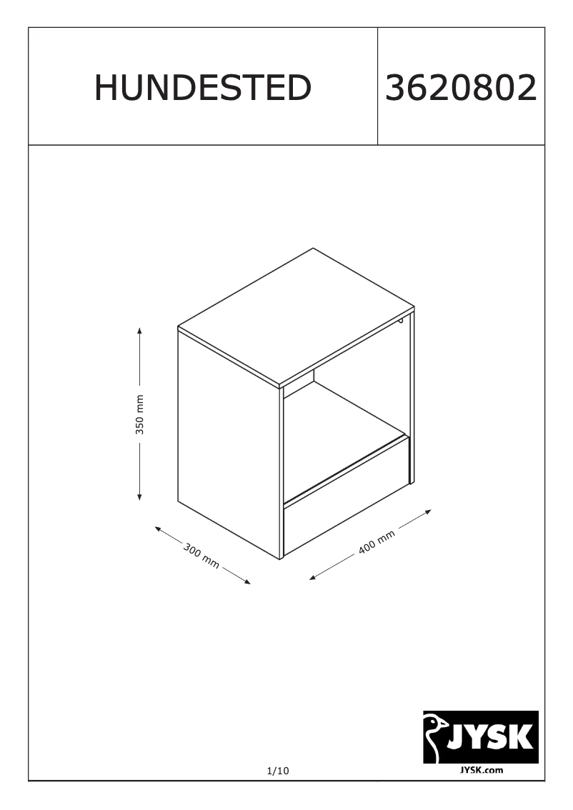 Página 1 del manual Manual de usuario JYSK Hundested