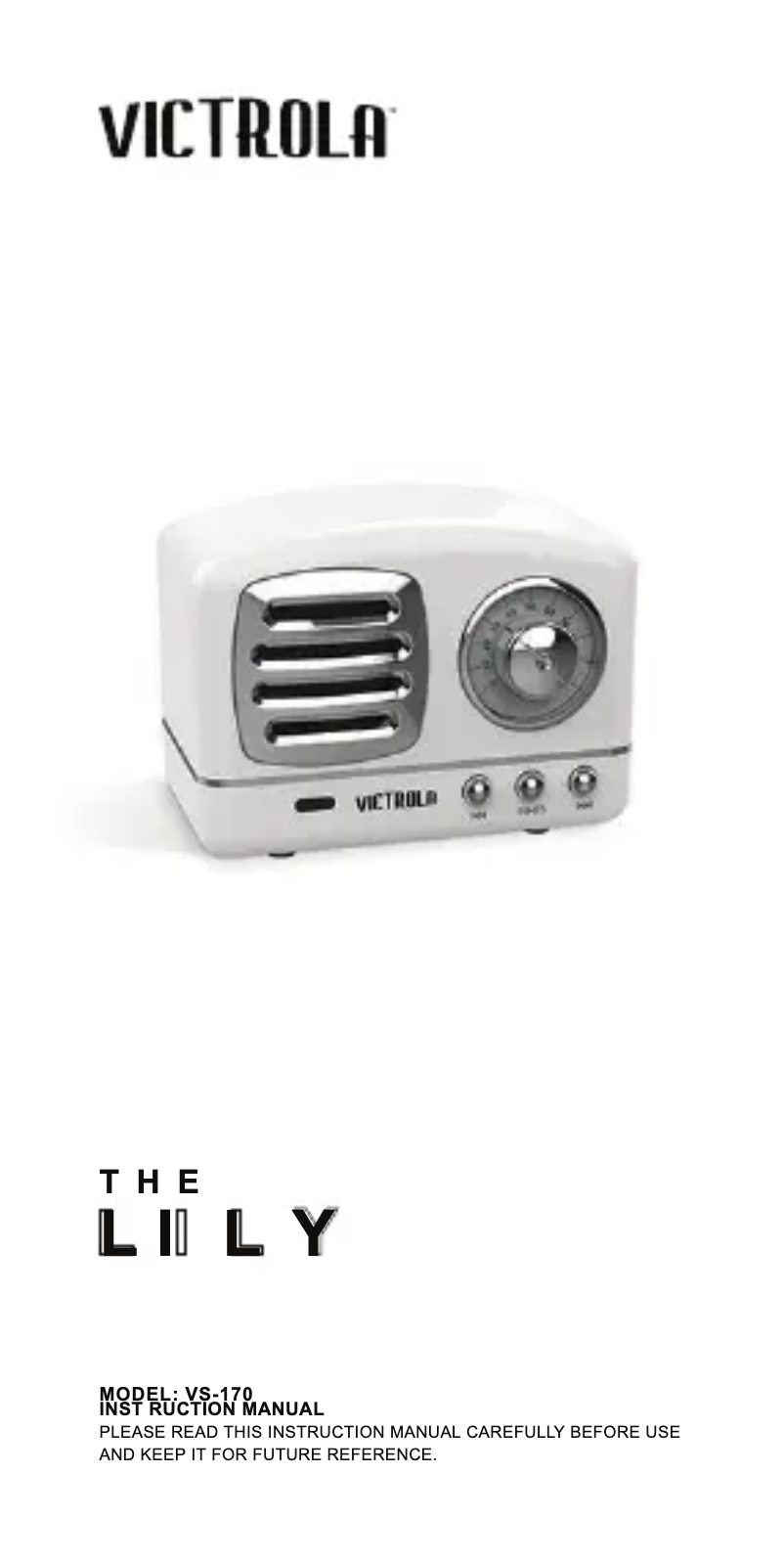 Imagen de la primera página del manual del dispositivo Lily VS-170