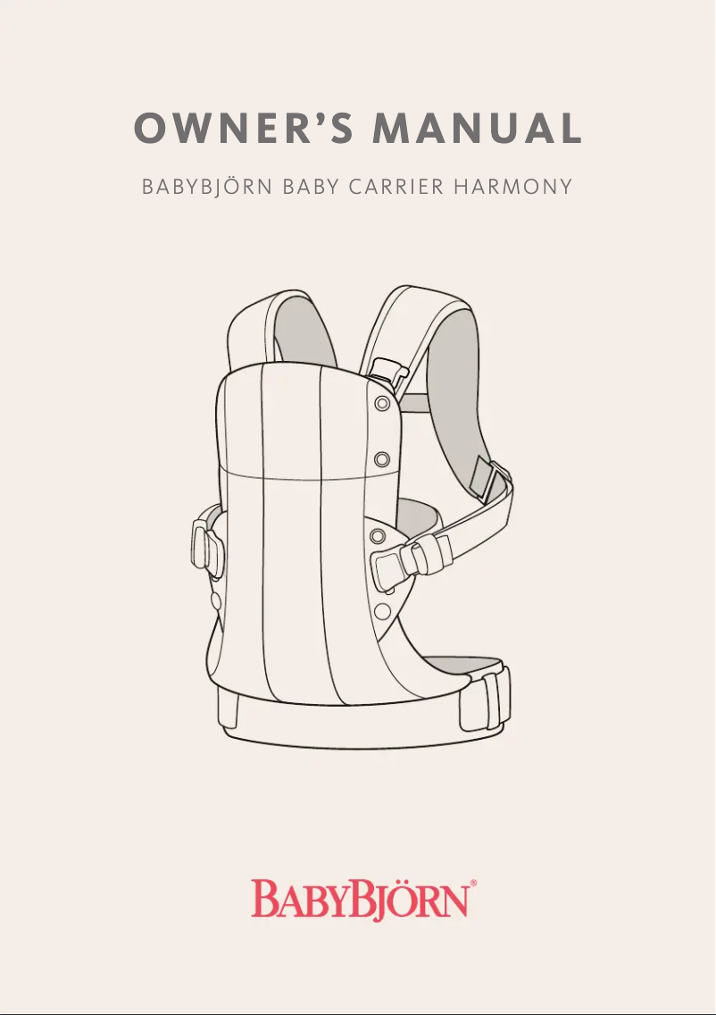 Página 1 del manual Manual de usuario BabyBjörn Baby Carrier Harmony