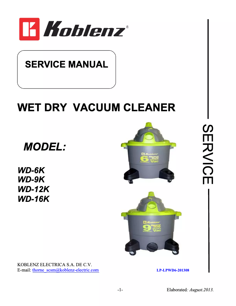 Imagen de la primera página del manual del dispositivo WD-6K