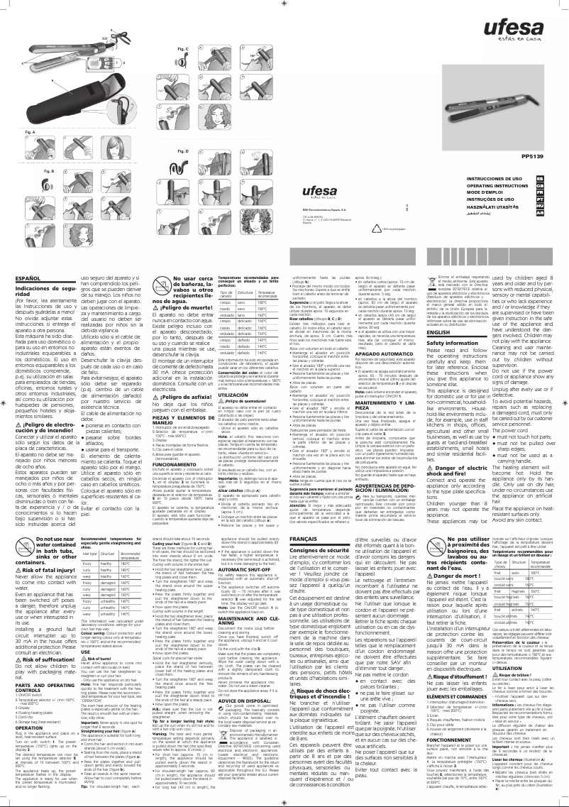 Página 1 del manual Manual de usuario Ufesa PP5139