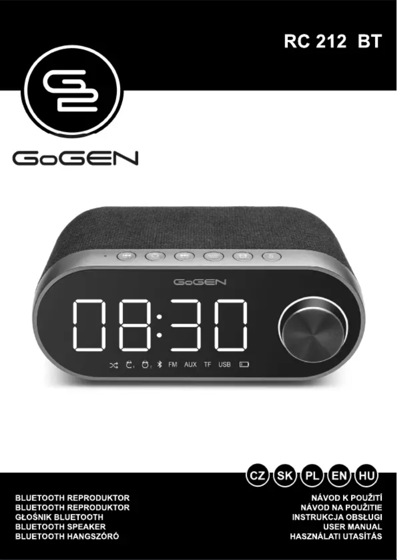 Imagen de la primera página del manual del dispositivo RC 212 BT