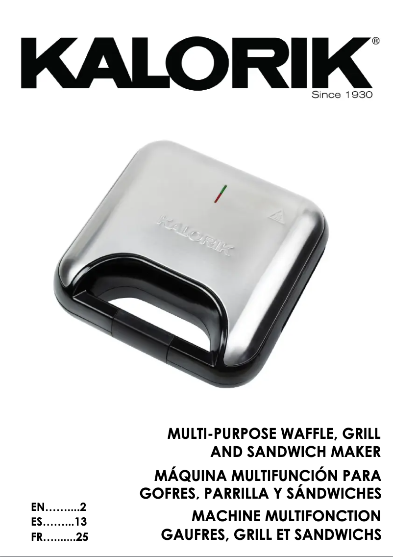 Página 1 del manual Manual de usuario Kalorik SM 47451 SS