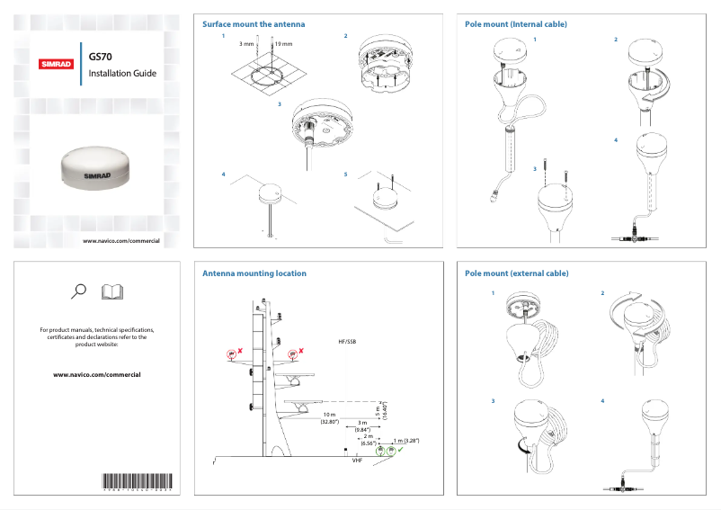 Imagen de la primera página del manual del dispositivo GS70
