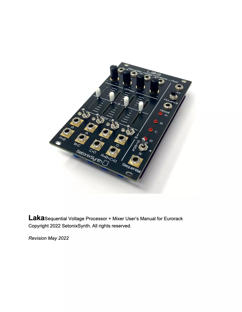 Imagen de la primera página del manual del dispositivo Laka