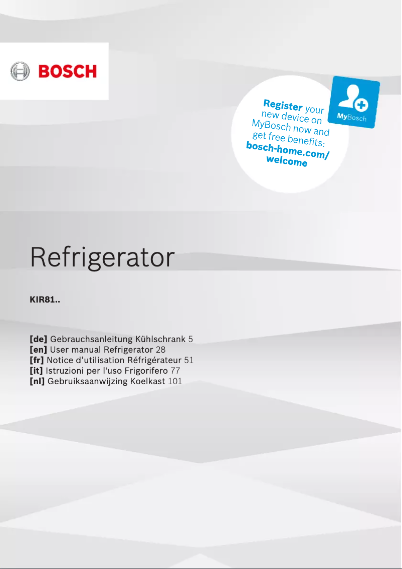 Imagen de la primera página del manual del dispositivo KIR81ADE0