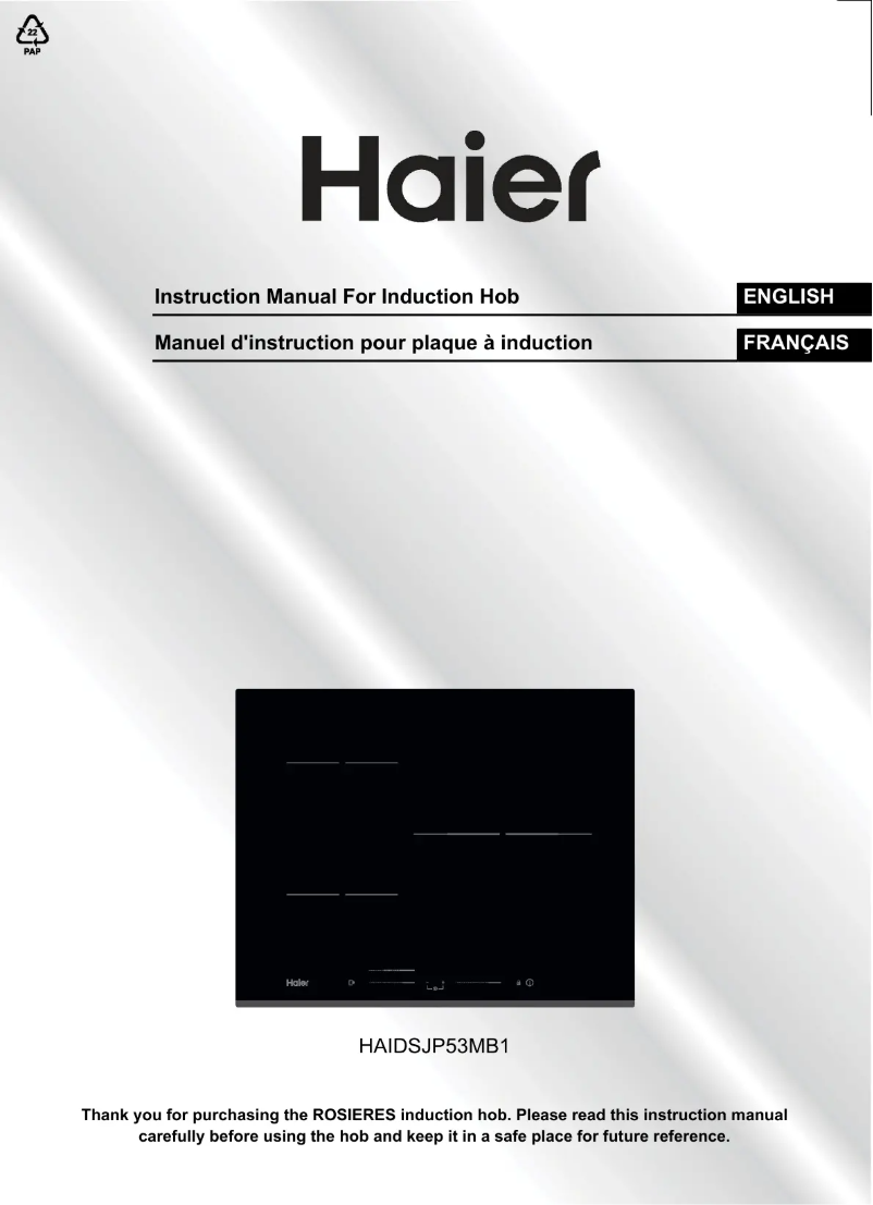 Imagen de la primera página del manual del dispositivo HAIDSJ53MB1