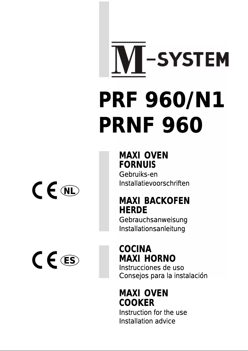 Imagen de la primera página del manual del dispositivo PRF-960N1