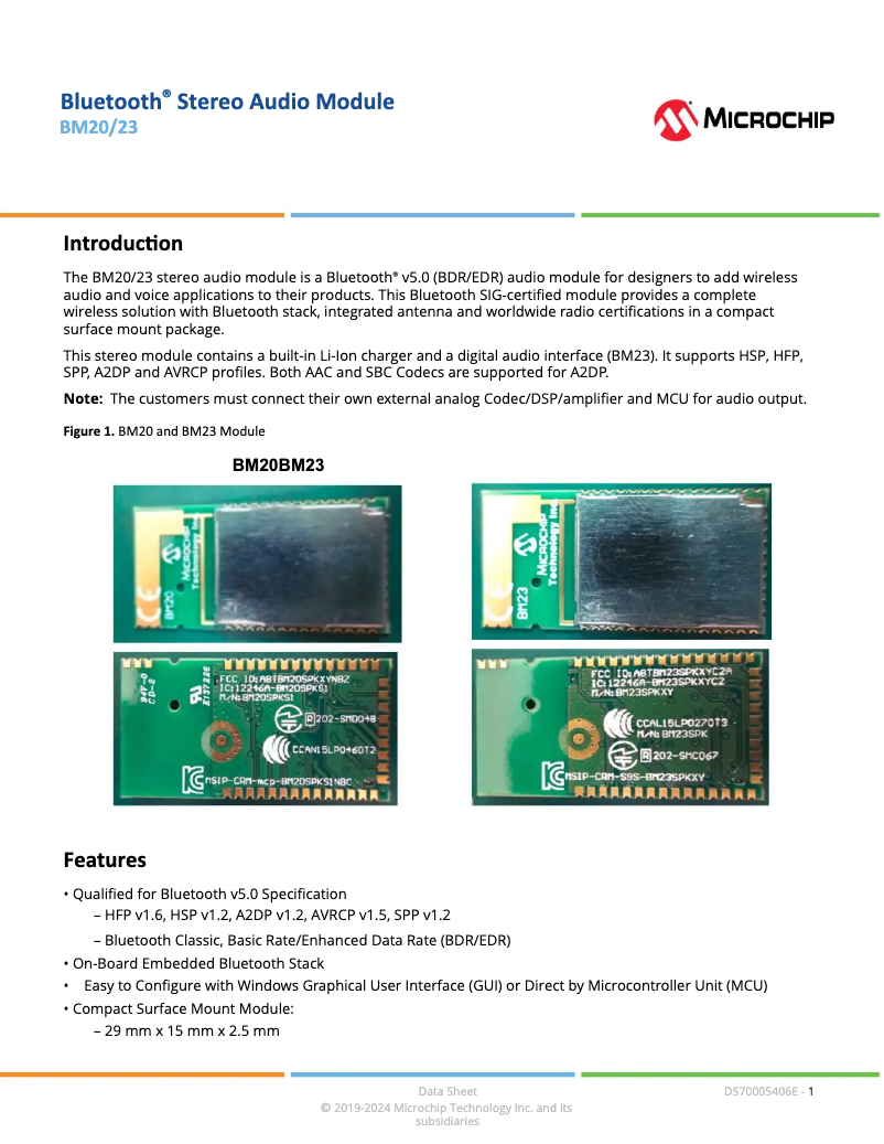 Imagen de la primera página del manual del dispositivo BM23