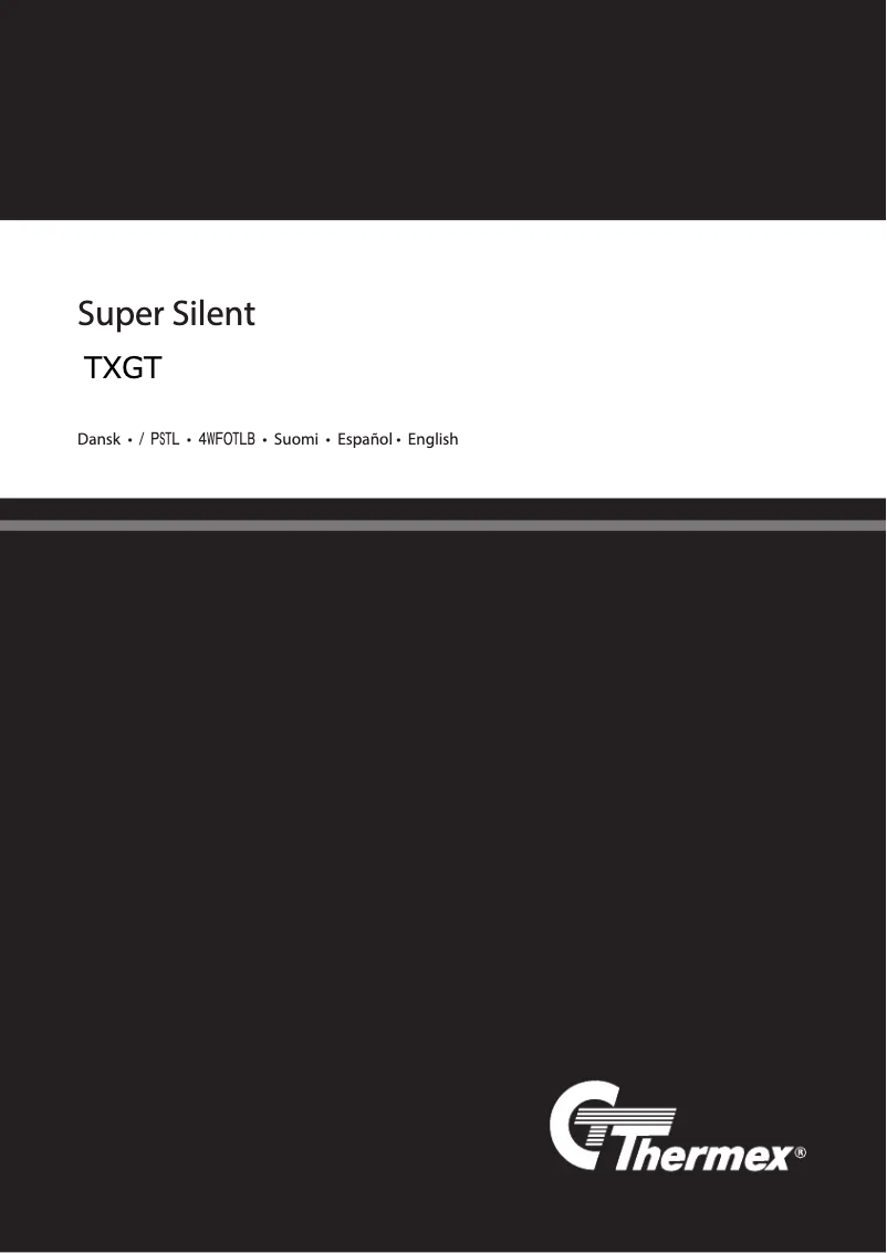 Imagen de la primera página del manual del dispositivo TXGT 60