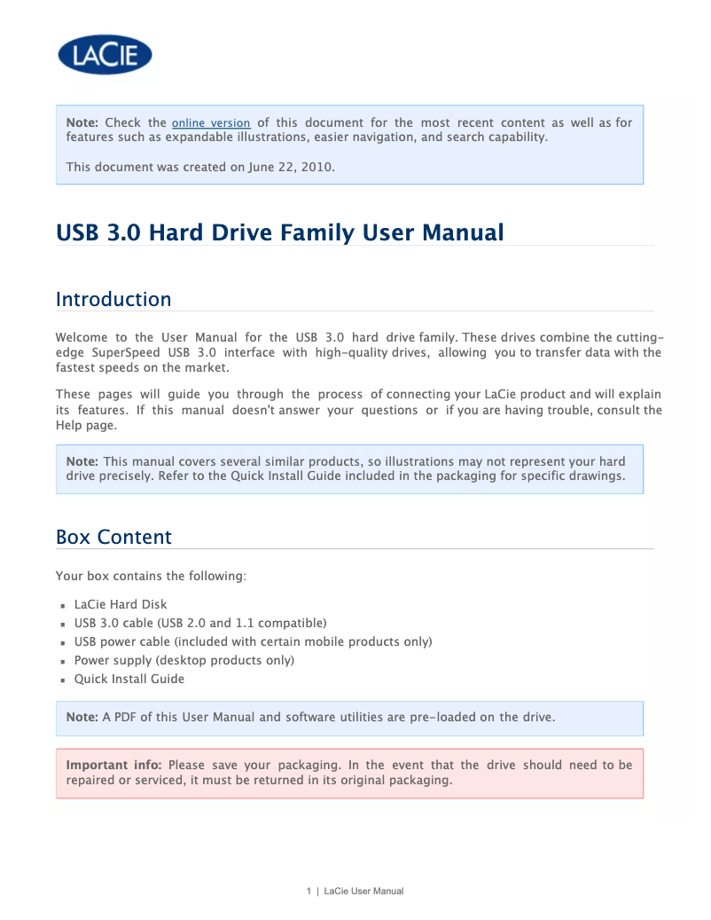 Imagen de la primera página del manual del dispositivo 301967